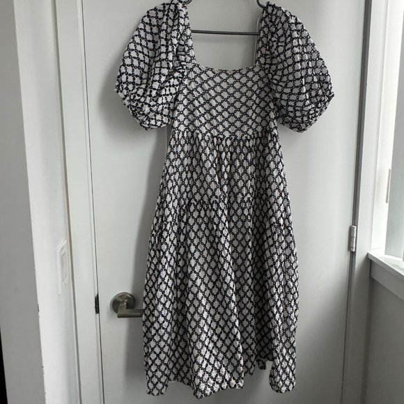 Black And White Embroidered Dress (TopShop) - Size US 6 - Picture 1 of 7